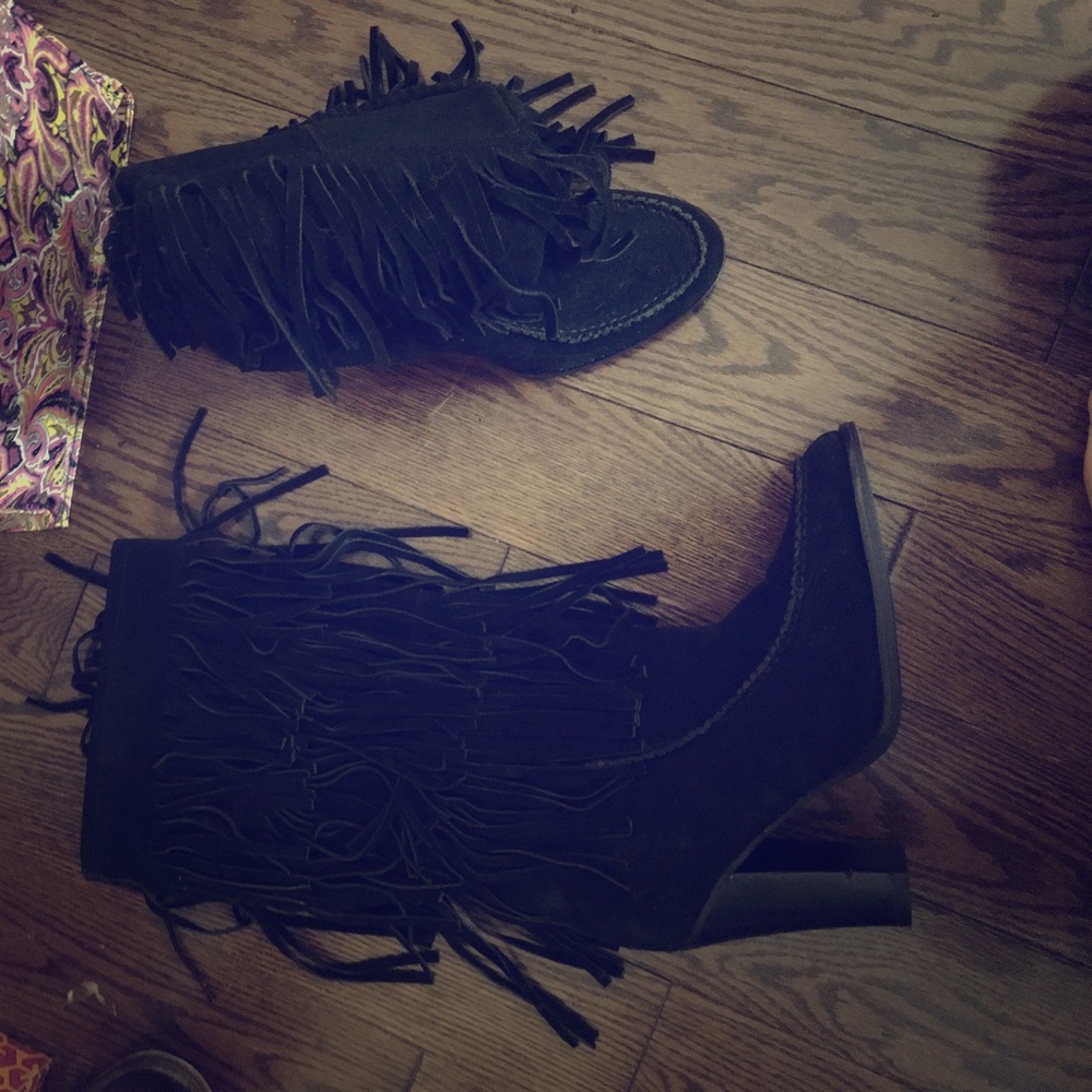 Ralph Lauren suede fringe boots
